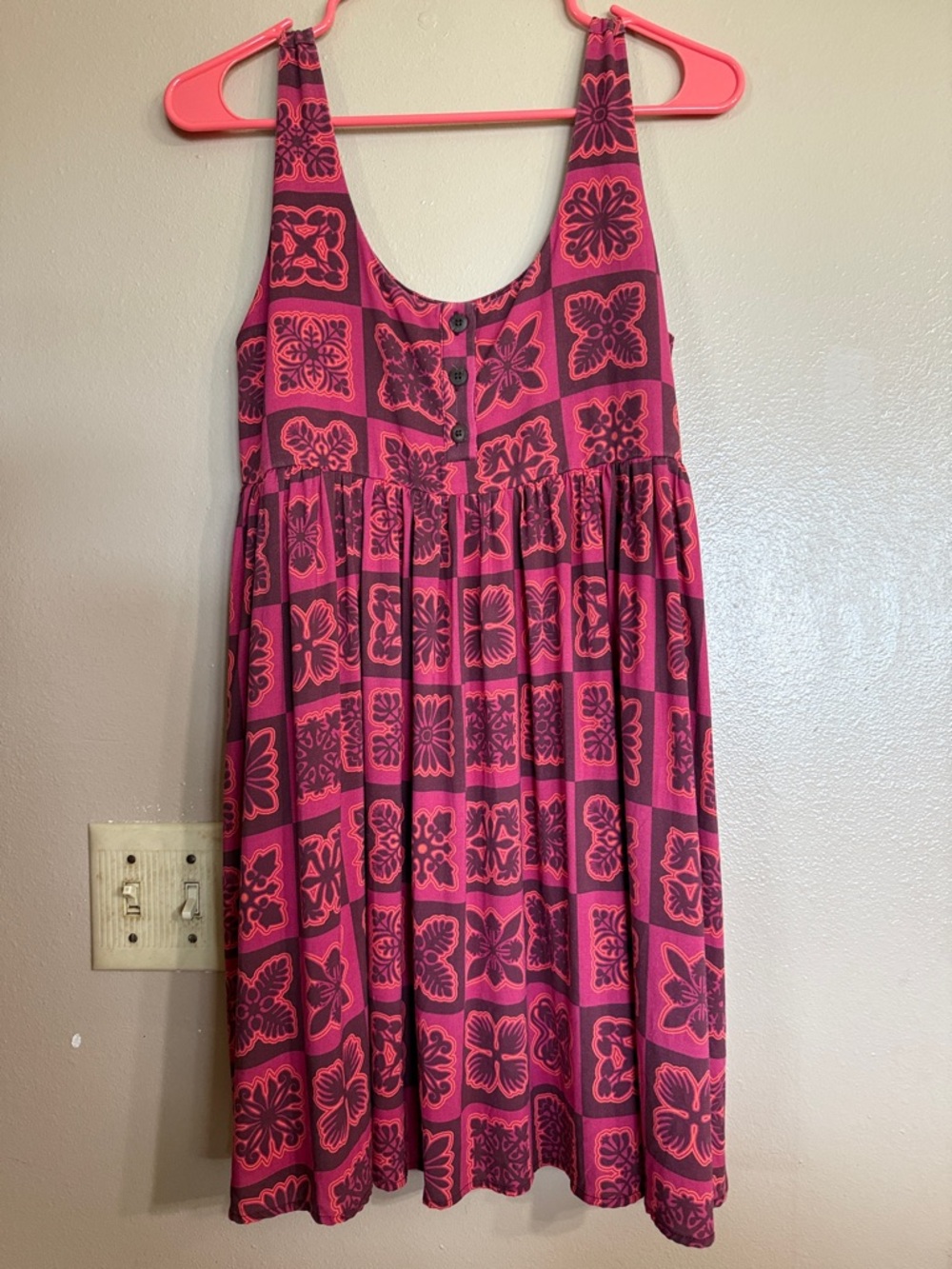 Lei Kinis babydoll mini dress Hawaiian quilt
